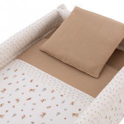 CULLA X DI LEGNO UNE SENDA BEIGE/BIANCO 55x87x74 CM
