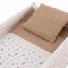 PETIT LIT PIEDS X BOIS UNE SENDA BEIGE/BLANC 55x87x74 CM