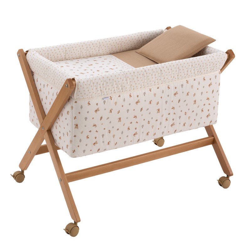 PETIT LIT PIEDS X BOIS UNE SENDA BEIGE/NATURAL 55x87x74 CM