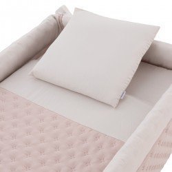 SMALL BED X WOOD UNE TENDER BLUSH/BCO 55x87x74 CM