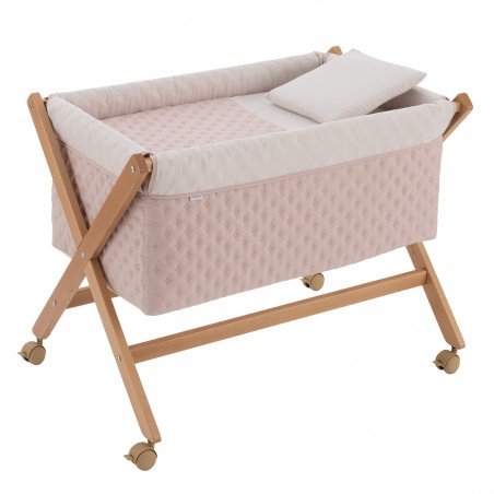 SMALL BED X WOOD UNE TENDER BLUSH/NATURAL 55x87x74 CM