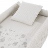 PETIT LIT PIEDS X BOIS UNE GLOBE ECRU/BLANC 55x87x74 CM