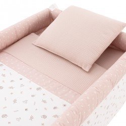 SMALL BED X WOOD UNE CALMA PINK/WHITE 55x87x74 CM