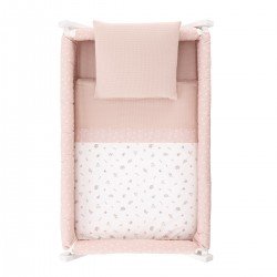 SMALL BED X WOOD UNE CALMA PINK/WHITE 55x87x74 CM
