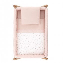 SMALL BED X WOOD UNE CALMA PINK/NATURAL 55x87x74 CM