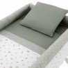 SMALL BED X WOOD UNE CALMA GREEN/WHITE 55x87x74 CM