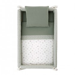 SMALL BED X WOOD UNE CALMA GREEN/WHITE 55x87x74 CM