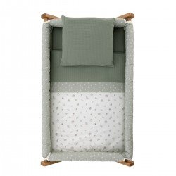 SMALL BED X WOOD UNE CALMA GREEN/NATURAL 55x87x74 CM
