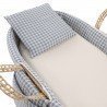 QUILTED BASKET MIO CUCO+W.STAN COLUMBIA BLUE 39x80x61 CM