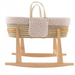 QUILTED BASKET MIO CUCO+W.STAN INDIANA BEIGE/FLOWERS 39x80x61 CM