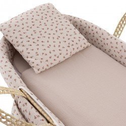 COUFFIN MAT MIO CUCO+PIED EN B INDIANA BEIGE/FLEURS 39x80x61 CM