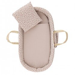 QUILTED BASKET MIO CUCO+W.STAN INDIANA BEIGE/FLOWERS 39x80x61 CM