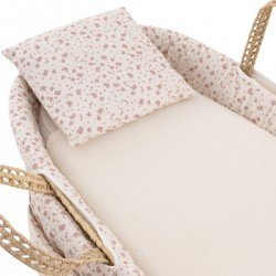 QUILTED BASKET MIO CUCO+W.STAN HONOLULU BEIGE/FLOWERS 39x80x61 CM