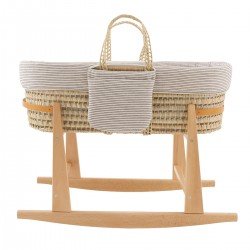 QUILTED BASKET MIO CUCO+W.STAN KANSAS BEIGE/GREY 39x80x61 CM