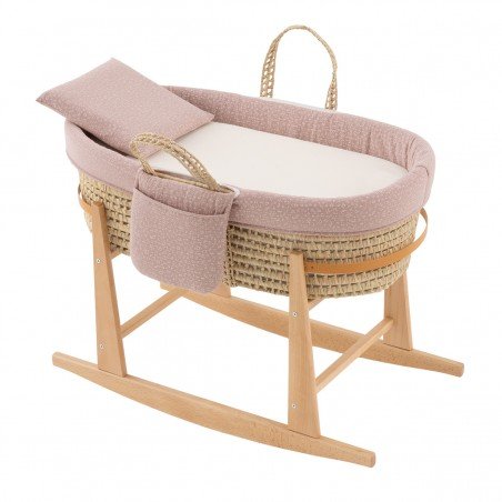 QUILTED BASKET MIO CUCO+W.STAN GEORGIA PINK/BEIGE 39x80x61 CM