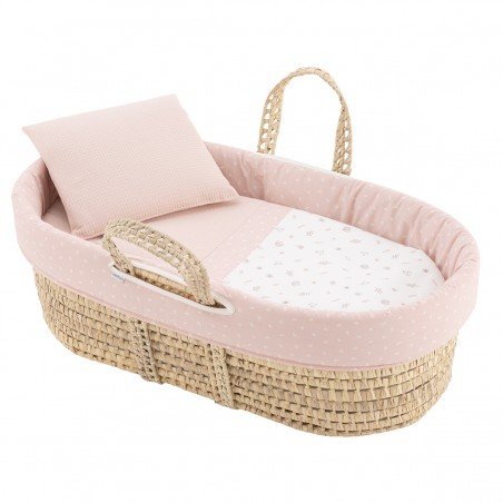QUILTED BASKET UNE CALMA PINK 39x80x25 CM