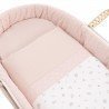 CESTONE PALMA FODERATO UNE CALMA ROSA 39x80x25 CM