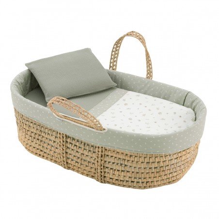 QUILTED BASKET UNE CALMA GREEN 39x80x25 CM