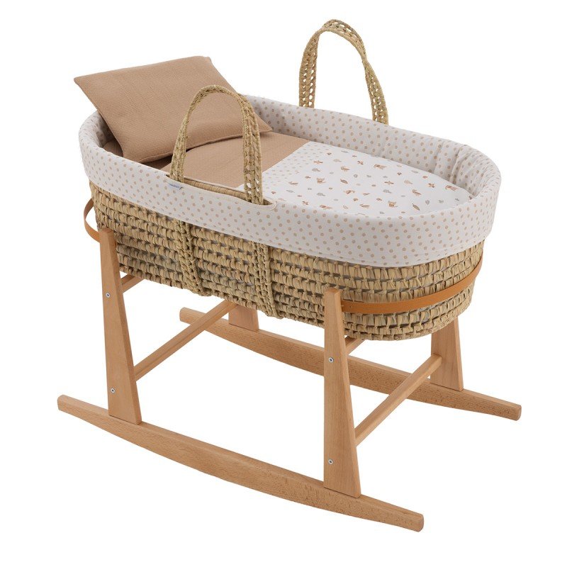COUFFIN MATELASSE+P.BERCEAU NA SENDA BEIGE/NATURAL 39x80x61 CM