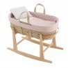 QUILTED BASKET+W.STAND.NATURAL TENDER BLUSH 39x80x61 CM