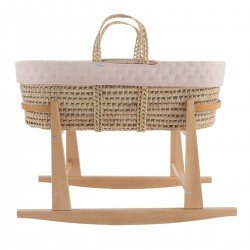 QUILTED BASKET+W.STAND.NATURAL TENDER BLUSH 39x80x61 CM