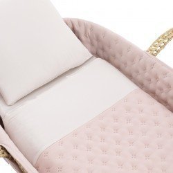 QUILTED BASKET+W.STAND.NATURAL TENDER BLUSH 39x80x61 CM