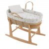 COUFFIN MATELASSE+P.BERCEAU NA GLOBE ECRU/NATURAL 39x80x61 CM