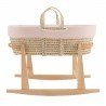 QUILTED BASKET+W.STAND.NATURAL CALMA PINK/NATURAL 39x80x61 CM