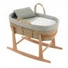 QUILTED BASKET+W.STAND.NATURAL CALMA GREEN/NATURAL 39x80x61 CM