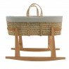 QUILTED BASKET+W.STAND.NATURAL CALMA GREEN/NATURAL 39x80x61 CM