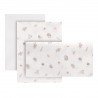 SET 3 PCS. COT FLAT SHEET 70x140x1 CM CALMA PINK