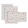 JEU 3 PCS.PARURE DE BERCEAU 50x90x1 CM SENDA BEIGE