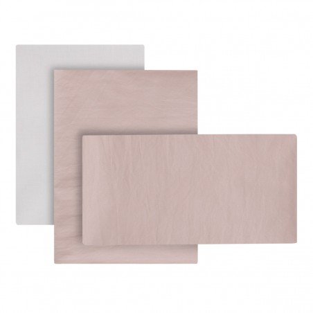 JEU 3 PCS.PARURE DE BERCEAU 50x90x1 CM TENDER BLUSH