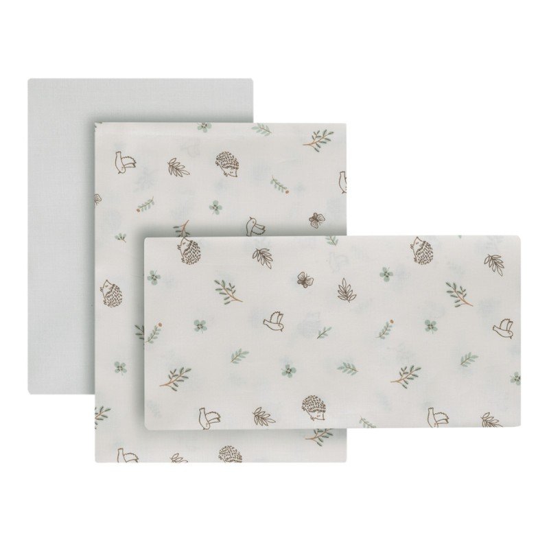 SET 3 PCS.BASKET FLAT SHEET 35x80x1 CM CALMA GREEN