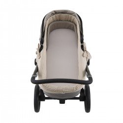 HOUSSE POUR NACELLE ZIP REV. DERBY BEIGE 35x75x35 CM