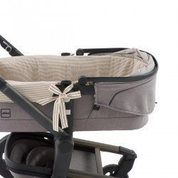 HOUSSE POUR NACELLE ZIP REV. DERBY BEIGE 35x75x35 CM