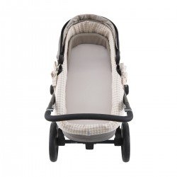 FODERA PER NAVICELLA ZIP REV. VICKY BEIGE 35x75x35 CM
