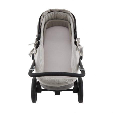 GARNITURA CAPAZO CREMALL.REV. DERBY GRIS 35x75x35 CM