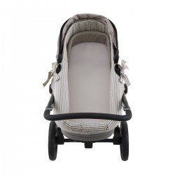 HOUSSE POUR NACELLE ZIP REV. DERBY GRIS 35x75x35 CM