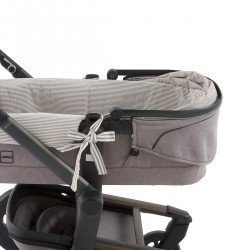 HOUSSE POUR NACELLE ZIP REV. DERBY GRIS 35x75x35 CM