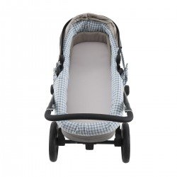 GARNITURA CAPAZO REVERSIBLE VICKY AZUL 35x75x35 CM