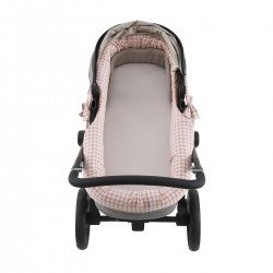 GARNITURA CAPAZO REVERSIBLE VICKY ROSA 35x75x35 CM
