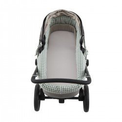 GARNITURA CAPAZO REVERSIBLE VICKY VERDE 35x75x35 CM