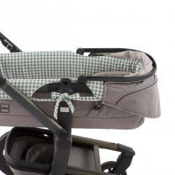 GARNITURA CAPAZO REVERSIBLE VICKY VERDE 35x75x35 CM