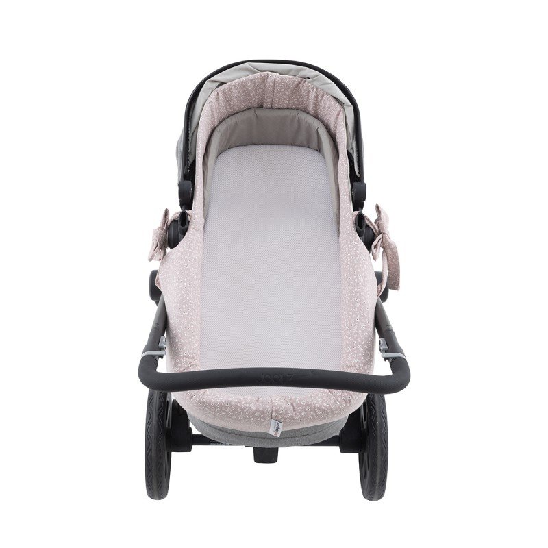 GARNITURA CAPAZO CREMALL.REV. RUSTIC ROSA 35x75x35 CM
