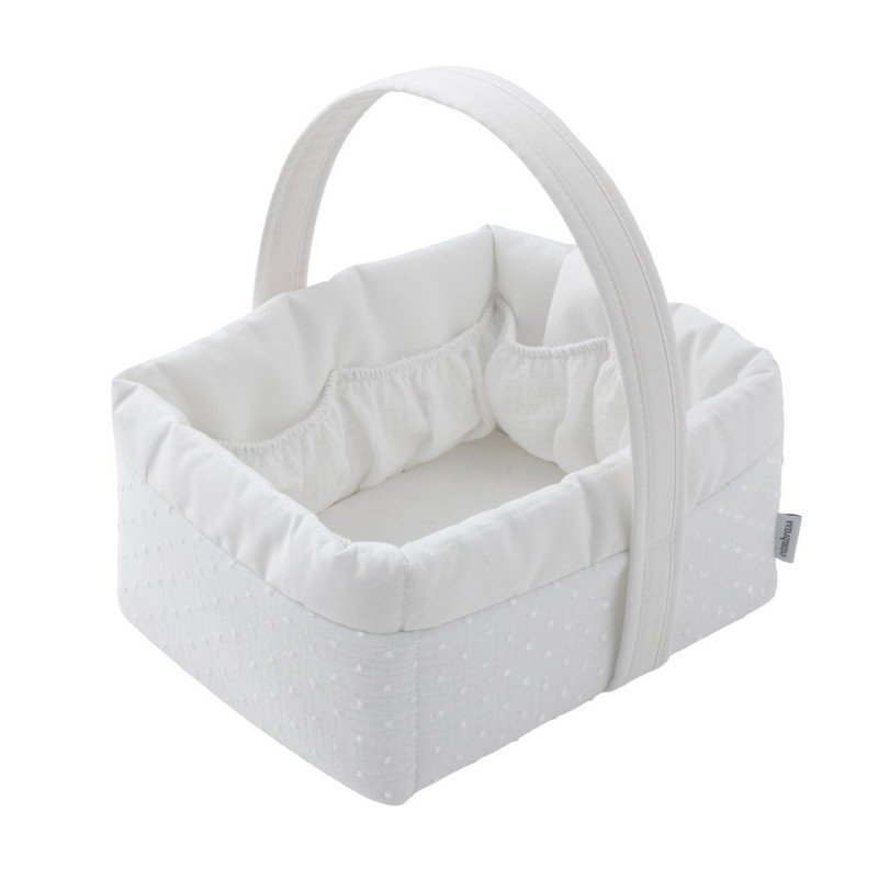 CORBEILLE MATELASSEE 22.5x29x29 CM UNIC ECRU
