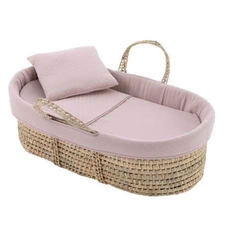 QUILTED BASKET UNE UNIC PINK 39x80x25 CM
