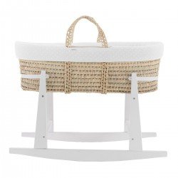 QUILTED BASKET+W.STAND WHITE UNIC ECRU/WHITE 39x80x61 CM