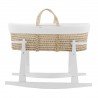 QUILTED BASKET+W.STAND WHITE UNIC ECRU/WHITE 39x80x61 CM
