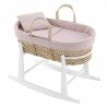 QUILTED BASKET+W.STAND WHITE UNIC PINK/WHITE 39x80x61 CM